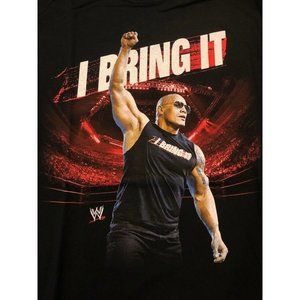 WWE T-Shirt THE ROCK I Bring It WWE Authentic Size X-Large XL Black